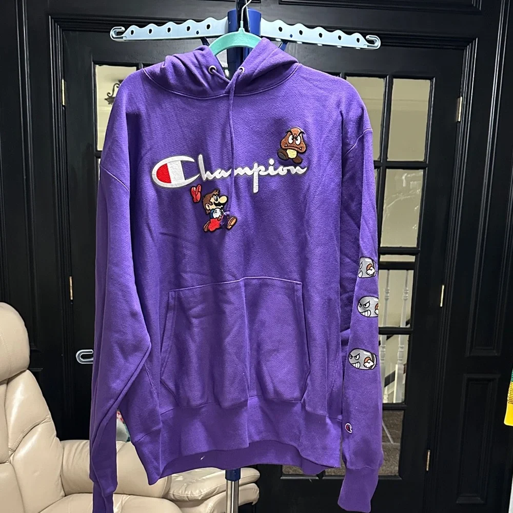 Champion Purple Graphic Men's Sweater - Picture 1 of 4